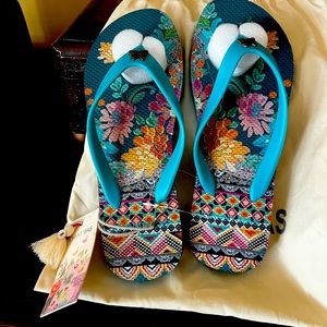 Johnny Was flip flops NWT